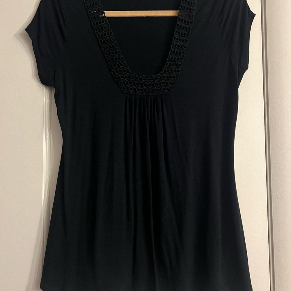 Banana Republic Black Ruched Top